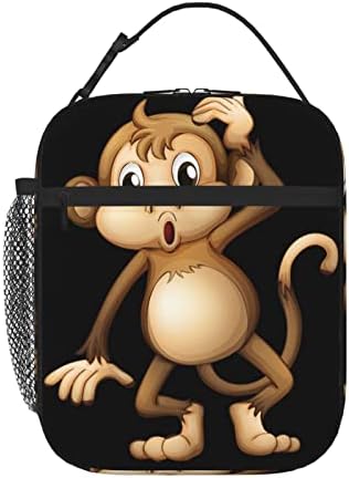 חמוד קוף מבודד שקית אוכל, לשימוש חוזר, מתאים לעבודה, בית ספר, פיקניק או נסיעות