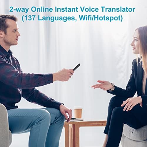 שפה קול מתורגמן מכשיר נייד חכם מתורגמן שתי דרך באינטרנט 138 שפות בזמן אמת-שחור
