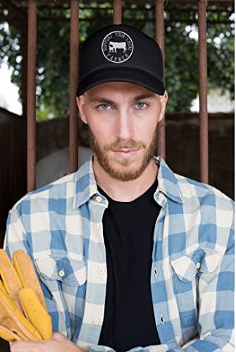טרנץ חולצה החברה תמיכה שלך מקומי חקלאים בקר חוואי חוות כדי שולחן גברים של רקום רשת חזרה נהג משאית כובע