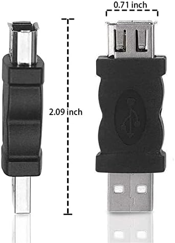 Yiisu 797q77 4pc עבור Firewire IEEE 1394 6 PIN נקבה F ל- USB M מתאם זכר ממיר JOINER PC