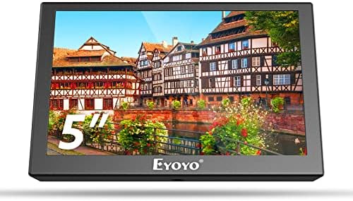 צג EYOYO 5 אינץ ', 800x480 מיני TFT LCD מסך מסך מצלמה קטנה מוניטור וידאו 1/4 חור בורג עם כניסת וידאו HD/VGA/AV
