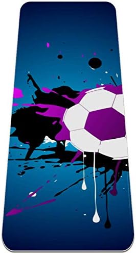 זיבזה כדורגל ציור פרימיום עבה יוגה מחצלת ידידותי לסביבה גומי בריאות & מגבר; כושר החלקה מחצלת עבור