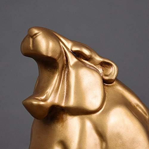 פסלים פסלים פסלים, צבע זהב אישיות יצירתית תקציר פסלי אריה גיאומטרי