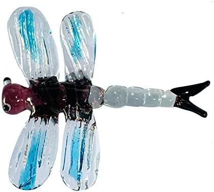 סטי 4 יד זכוכית מנופחת שפירית ברור זכוכית אמנות שפירית צלמית חיות צבע זכוכית זעיר קריסטל שפירית ברור
