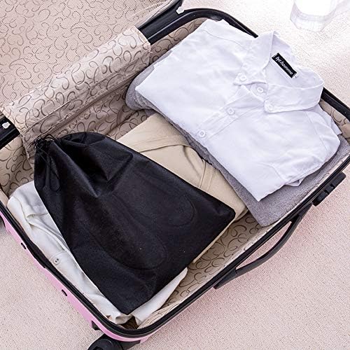 WGWIOO ניידים תיקי נעלי נסיעה רכות, תיק אריזה מארגן מזוודות לטיולים, שחור, 100 יחידות