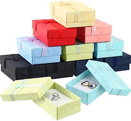 48 PCS קופסאות תכשיטים קופסאות קרטון לאריזה קופסאות שרשרת דקורטיביות קופסאות תכשיטים ריקות קופסאות