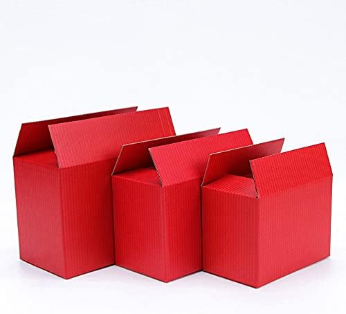 914 5 יחידות / 10 יחידות אדום קרטון גלי נייר אחסון קטן תיבת תכשיט אריזת אריזת מתנה תמיכה מותאם
