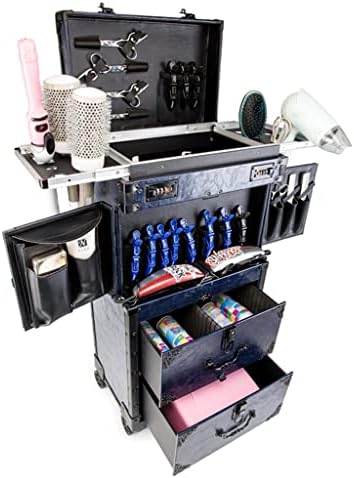 ZLXDP Cosmetic Case Mofue Manicurist Stand Aluminum Travel Case Case Cosmetic Cosmetic עם קופסת אור מראה