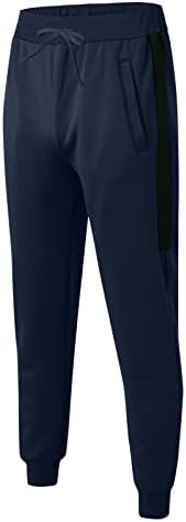 מכנסי זיעה של SEZCXLGG לגברים מכנסי ספורט רב -כושר מכנסיים מכנסיים לכיס מוצק מכנסי גברים מזדמנים מכנסיים
