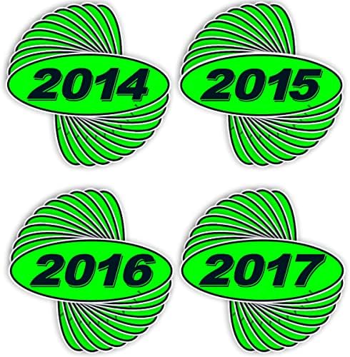 Versa Tags 2014 2015 & 2017 דגם סגלגל שנת סוחרי רכב מדבקות חלונות נוצרות בגאווה בארצות הברית