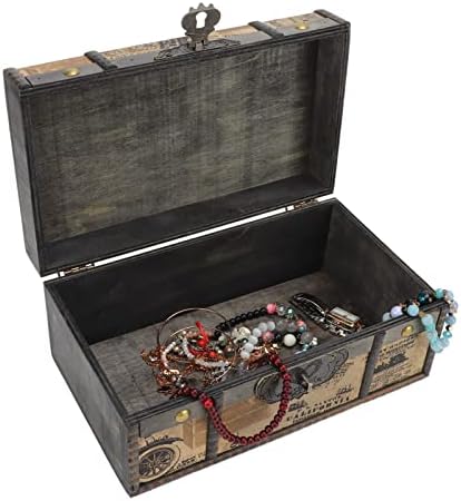 קופסת תכשיטים עץ זרודיס קופסת תכשיטים גדולה קופסת תכשיטים גדולה קופסת תכשיט גדול קיבולת וינטג 'סגנון וינטג