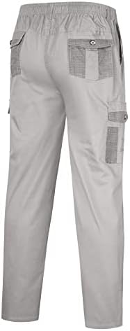 מכנסי טרנינג מכנסי ספורט מכנסי ספורט חבל חבלים המותניים צבע אחיד רופף ספורט ספורט אימון כיס גברים