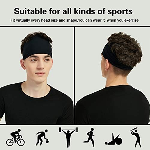 סרטי ראש של Pilamor Sports לגברים, סרגל ראש אימון לחות, סרטי ראש לריצה, רכיבה על אופניים, כדורגל, יוגה, סרט שיער