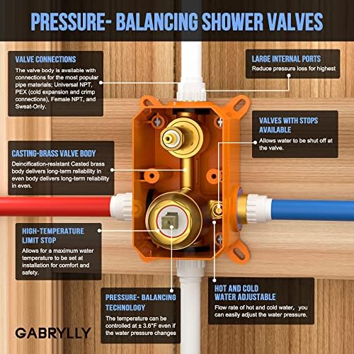 גברילי מקלחת מערכת מוברש זהב, 12 אינץ גבוהה לחץ גשם מקלחת ראש עם כף יד מקלחת ברז סט מלא, גשם מקלחת קומבו