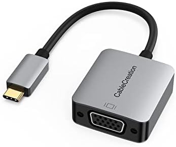 CableCuriation USB C ל- VGA מתאם, סוג C ל- VGA 1080p@60Hz Converter, תואם ל- MacBook Pro 2020,