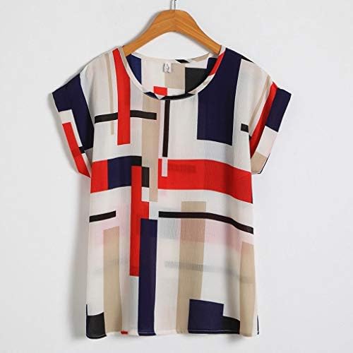 חולצת טריקו מודפסת לנשים דפוס דפוס עליון צמרות קז'ן טופיות קיץ חולצת טי לחג