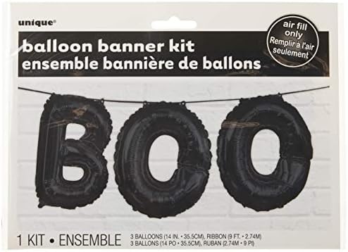 BOO HOLOWEEN LICEEN BAYEN BATLOON BALLON BANNER, 14 , שחור