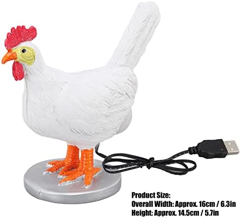 מנורת ביצת עוף של שאנריה, 5V USB אור חם אור עוף מצחיק מטלת ביצה אור שרף חיים מולי
