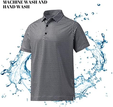 Deolax Mens Polo חולצות ביצועים לחות חולצת גולף פיתול