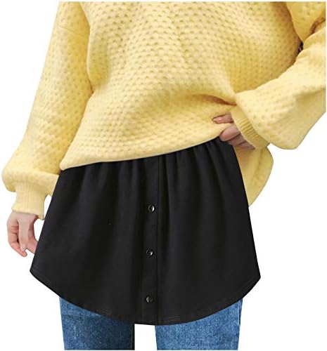 עליון מזויף שכבה מתכווננת לחולצות טאטאות תחתון של נשים סוודרים מרחיבים מיני חצאית מחליקים שולי מזויף רב תכליתי