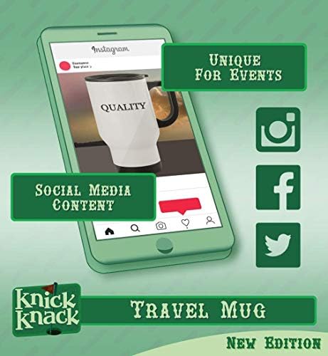 מתנות Knick Knack מידות - 14oz פלדת אל חלד hashtag נסיעות ספל קפה, כסף