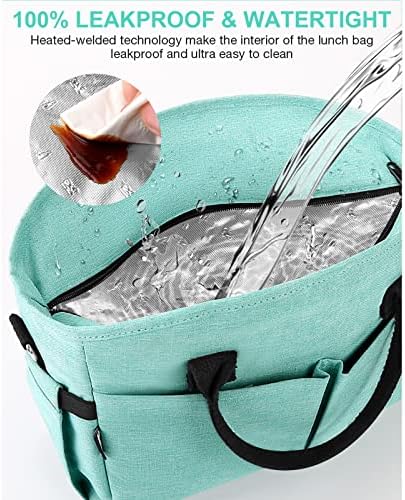 תיקי ארוחת צהריים מבודדים לנקות לנשים, קופסת תיקים גדולה במיוחד עם רצועת כתפיים, מחזיקי בקבוקי מים