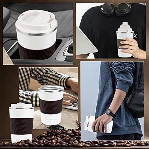 CS cosddi 12 גרם נירוסטה ואקום מבודד כוס - ספל נסיעות קפה הוכחת שפיכת מכסה - כוסות קפה לשמירה על קפה חם/קרח,