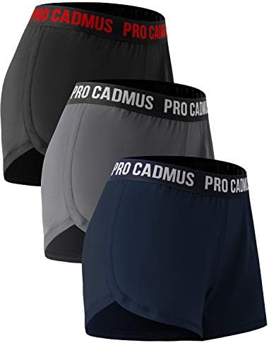 Spandex Spandex של Cadmus המריץ מכנסיים קצרים אימון פרו -מכנסיים רגילים וגודל פלוס