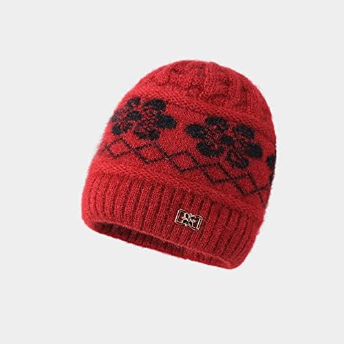 נשים כובעי חורף נוח אדום לסרוג גברים סרוג ילדה מכללת לסרוג כובע חם חורף כובע לנשים קר מזג אוויר כובעים