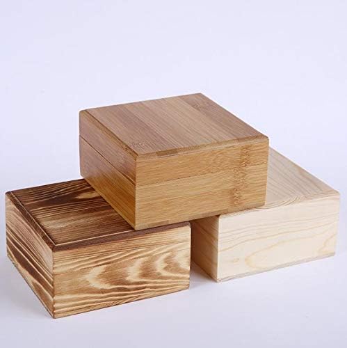 Anncus 50 pcs/קופסא אחסון מעץ מרובע קופסאות עץ מלא קופסאות תכשיטים קופסאות במבוק קופסאות אחסון 12.5