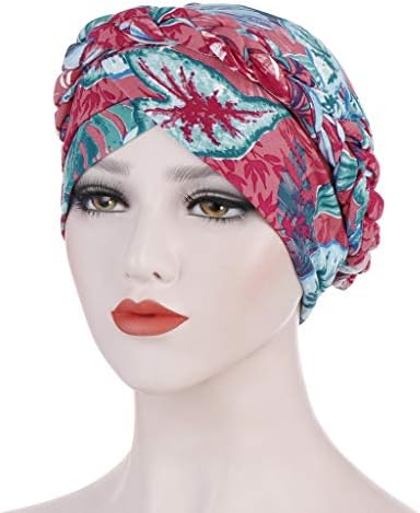 כובעי טורבן מוסלמים לנשים נשים שחורות אפריקאיות עטיפת ראש טורבן טוויסט עניבה טורבן כיסוי סרטן כיסוי