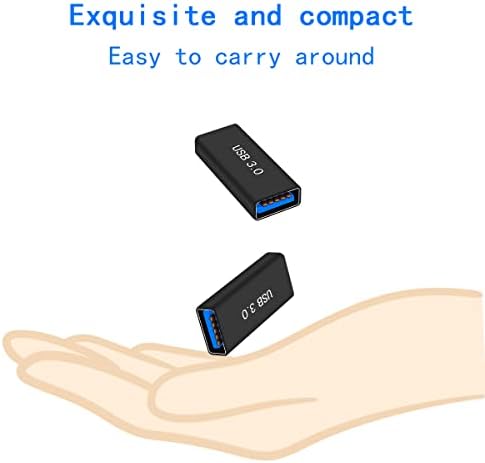 USB 3.0 סוג A נקבה לנקבה מתאם הרחבה, מתאם USB ל- USB, 2 חבילה