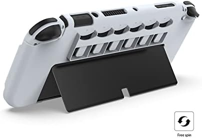מכסה אחיזה מגן על דגיג'יר מארז אנטי-סקרט עם 6 משבצות אחסון קלפי משחק עבור Nintendo Switch OLED