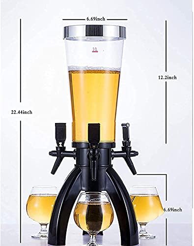 מתקן מגדל בירה 3L מתקן מגדל בירה מתקן משקאות עם 3 ברזים וצינור קרח למסעדת מזנון ברביקיו KTV של המסיבה