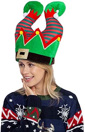 2 יחידות חג המולד סנטה ושדון מכנסיים כובעי עבור מצחיק מצחיק וחגיגי חג המולד מסיבת כובע להתלבש
