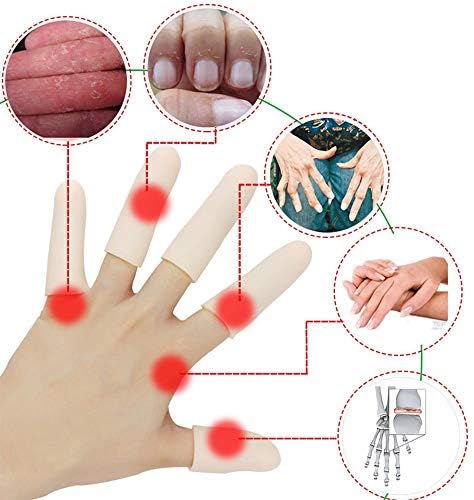 כובעי אצבעות מגני אצבעות סיליקון שרוולי אצבעות ג'ל צינורות אצבעות עוזרים לרפוד ולהפחית כאבים