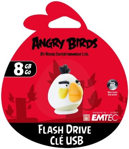 EMTEC ציפורים זועמות 8 GB USB 2.0 זיכרון פלאש, ציפור לבנה