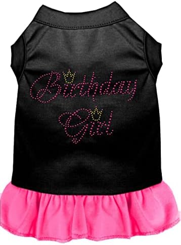 מוצרי חיית מחמד מיראז 'יום הולדת ילדת ריינסטון שמלה, 3x-גדולה, ורוד בהיר
