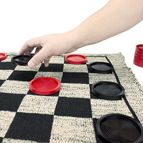 24 דמקה החלפת ג ' מבו-אדום נוסף / שחור שלובים חתיכות פלסטיק לגיבוב עבור משחקי לוח, לוחות שחמט, חתיכות חסרות,