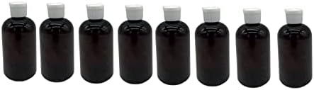חוות טבעיות 4 עץ אמבר בוסטון BPA בקבוקים חופשיים - 8 מכולות ריקות למילוי ריק - שמנים אתרים