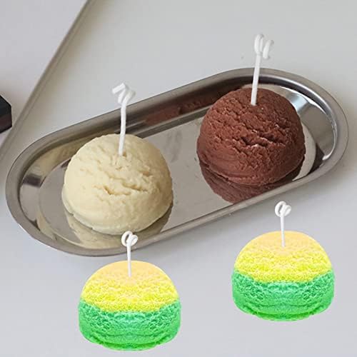 4 חתיכות גלידה תלת מימדי צורה תבניות סיליקון סבון נרות סבון מכין עובש עוגיות עוגיות מאפה עובש