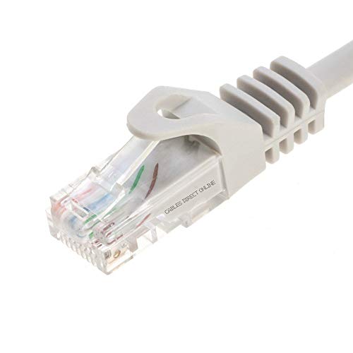 כבלים ישירו מקוונים מקוונים נטולת Cat5e אתרנט רשת כבל אפור 3 רגל