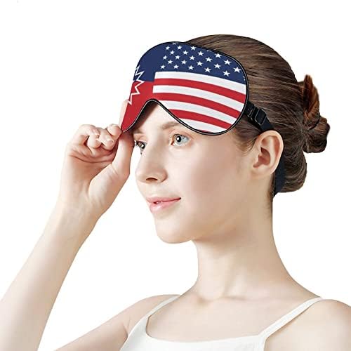 יוני -עשרה דגל אמריקאי מסכת עיניים שינה רכה צל מצחיק צל עיניים כיסוי עיניים מכסה עיוור מסכת שינה לנסיעה