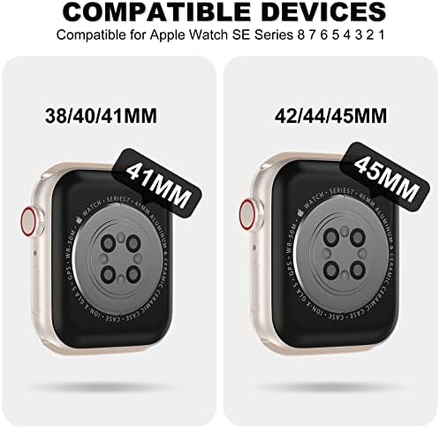 XYF תואם ל- Apple Watch Ultra Band 49 ממ 45 ממ 44 ממ 42 ממ 41 ממ 40 ממ 38 ממ עם מקרה לגברים נשים,