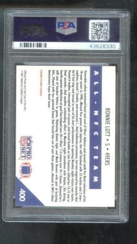 1991 Pro Set 400 Ronnie Lott Auto Auto חתום כרטיס חתימה PSA/DNA כדורגל NFL COA - כרטיסי כדורגל