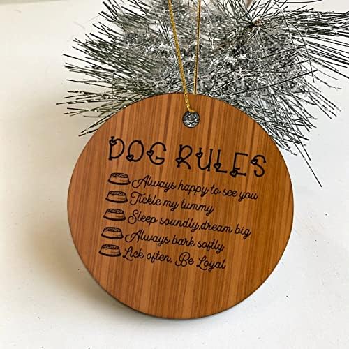 זיכרון תליון חג המולד קישוטי מצחיק כלב כללים תמיד שמח לדגדג שינה לנבוח ללקק לעתים קרובות לחיות מחמד כלב בעל