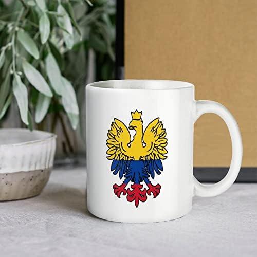 קולומביה דגל עם פולני נשר הדפסת ספל קפה כוס קרמיקה תה כוס מצחיק מתנה עבור משרד בית נשים גברים 11 עוז