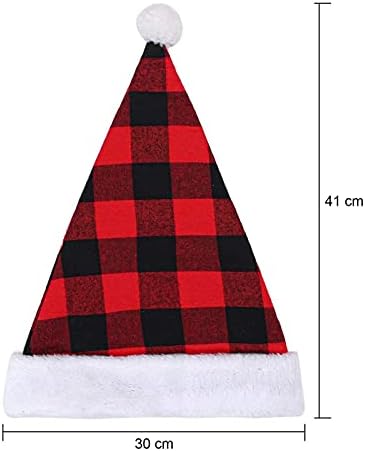 למבוגרים חג המולד כובע-יוניסקס פוליאסטר אדום חג המולד כובע, עבה ונוח קלאסי פרווה מסיבת חג המולד אספקת
