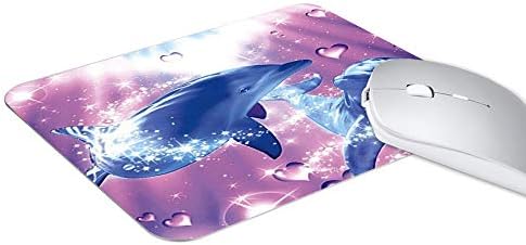כרית עכבר עם קצוות תפרים, עיצוב דולפין חמוד בהתאמה אישית משחקי עכבר מורחבים כרית עכבר אנטי החלקה