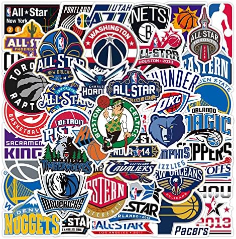 קבוצת הכדורסל של 50 יחידות אוהדי לוגו מדבקות איגוד הכדורסל הלאומי כל 30 הקבוצות אוסף מדבקות ויניל למחשב